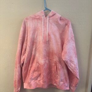 Hanes pink tie dye sweatshirt. size L